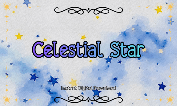 Celestial Star Font: A Touch of Whimsy for Your Designs