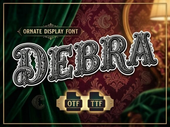 Debra: A Decorative Display Font for Bold Headlines