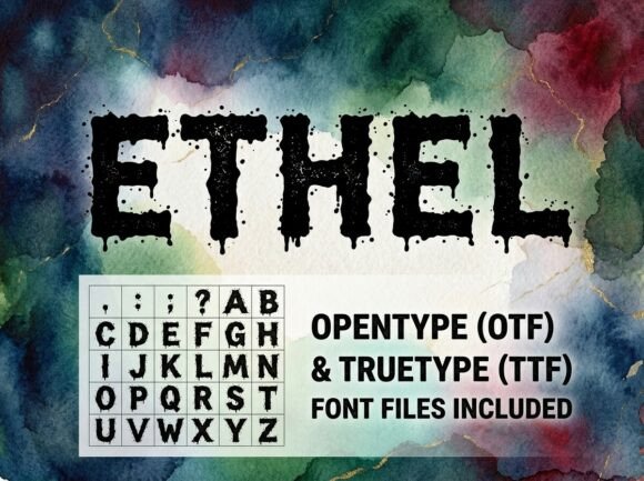 Ethel: A Stunning Decorative Display Font for Bold Designs
