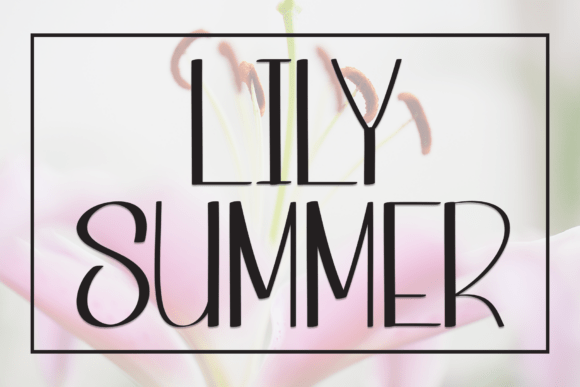 Lily Summer: A Cozy Handwritten Display Font
