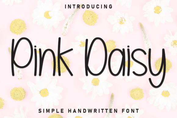 Pink Daisy: A Whimsical Handwriting Font for Joyful Designs