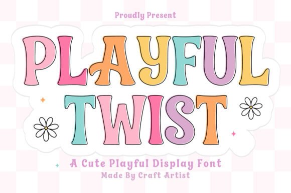 Playful Twist: A Bold Display Font for Fun Designs