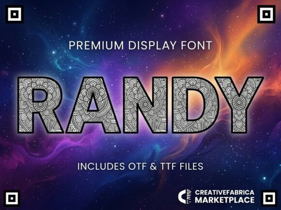 Randy: A Bold Decorative Display Typeface for Impact